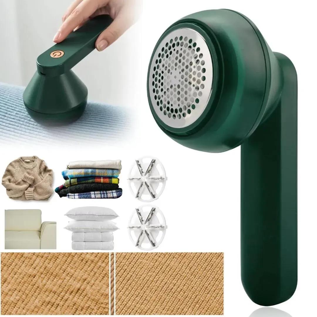 Electric Lint Remover | Fabric Shaver for Clothes | Portable Home Use | Green