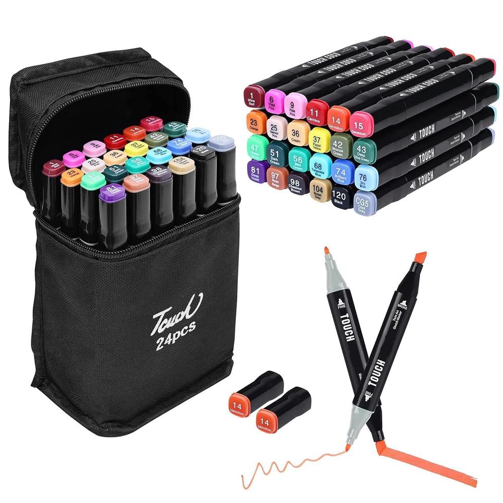 Premium Sketch Markers Set | Art & Craft Drawing Pens | Smooth Coloring Markers