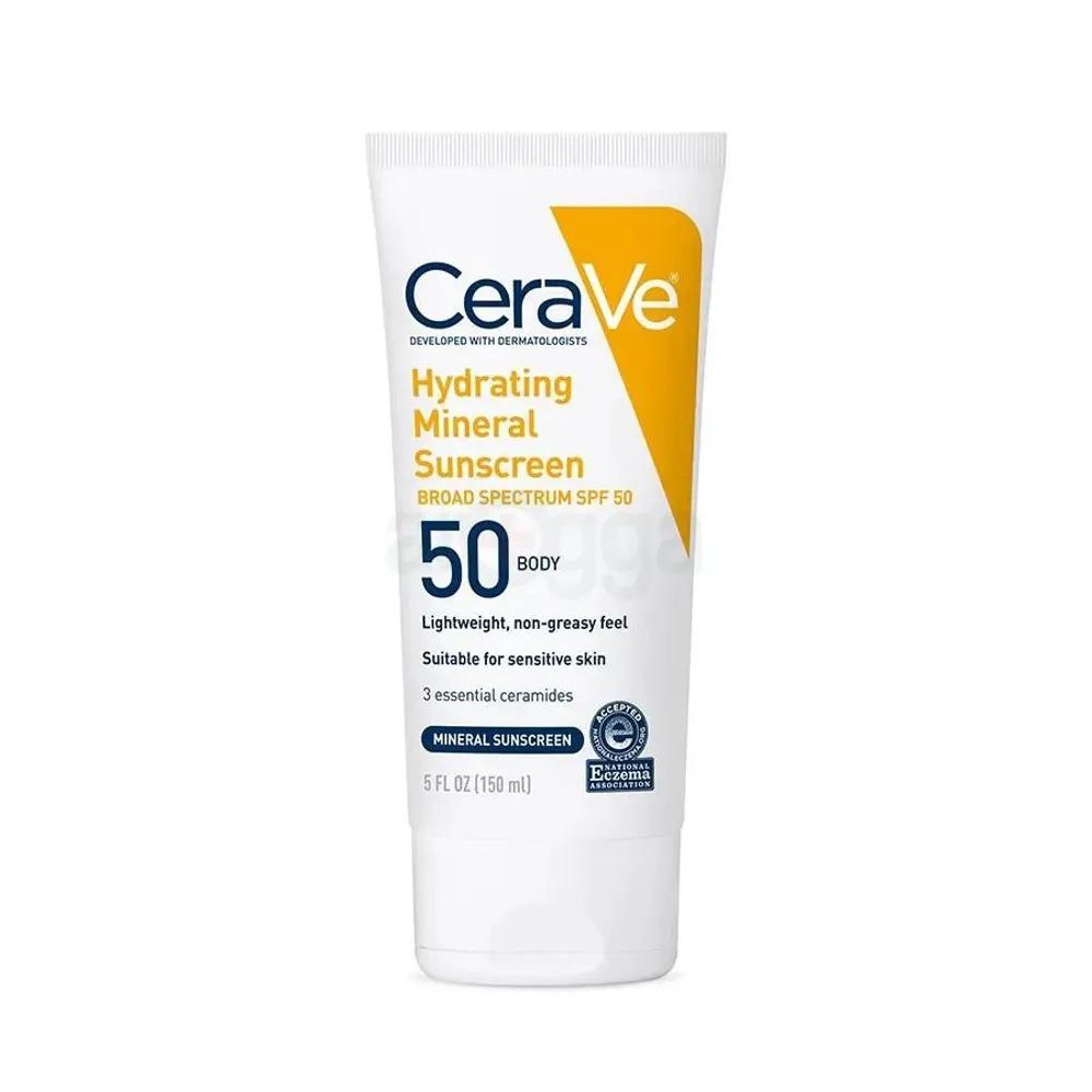 CeraVe Hydrating Mineral Sunscreen SPF 50 | Face Sunscreen | Broad Spectrum Protection | 75ml