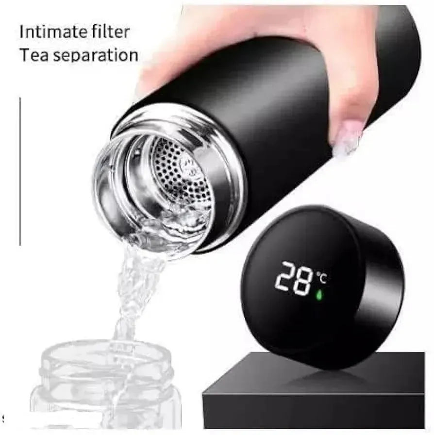 Smart Water Bottle with Hydration Reminder | LED Temperature Display | Rechargeable